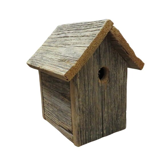 Vintage Handmade Rustic Wood Birdhouse For Garden Decor, Farmhouse Decor - Picture 1 of 10